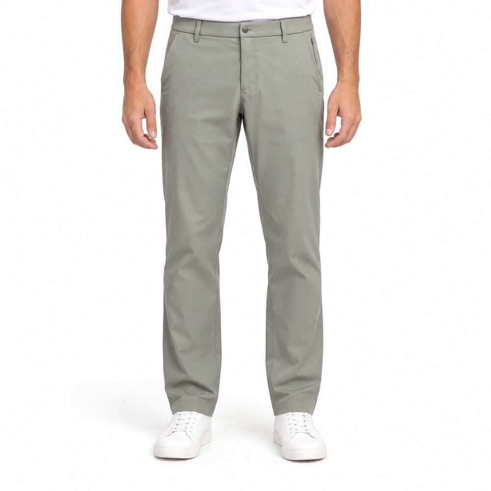 Lululemon Pants Mens 33x32 Green Microfiber Chino Casual Slim Fit Stretch